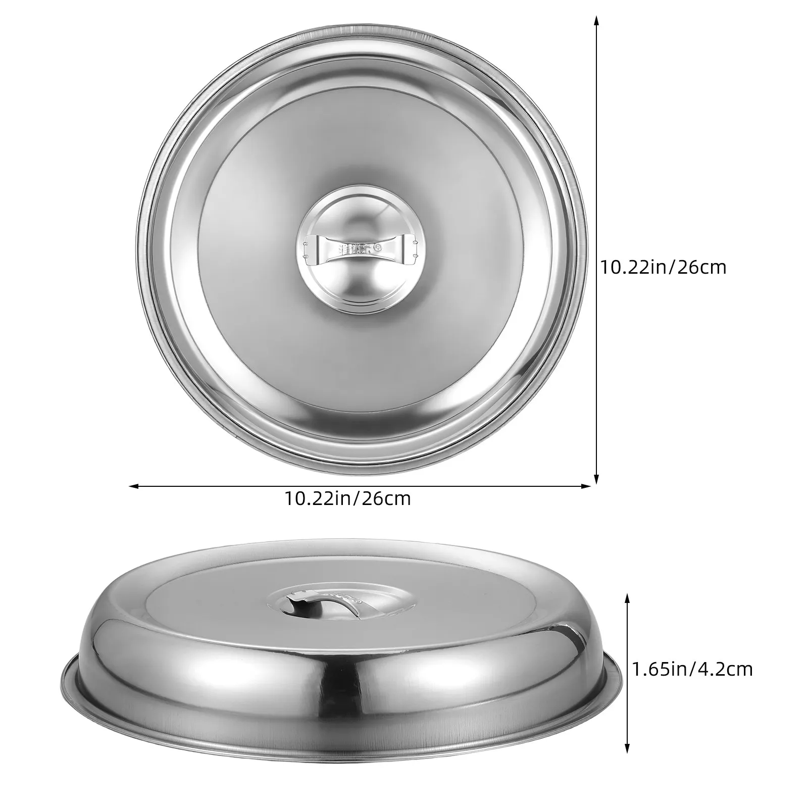 3Pcs Stainless Steel Food Dome Cover Sleek Modern Food Serving Lid Oil-Proof Stain-Resistant Cover for Home Restaurant Bbq