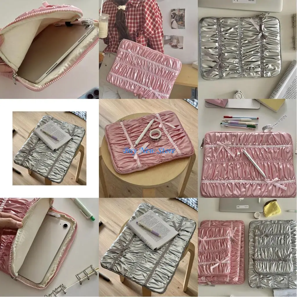 

20CE Embroidered Laptop Case Bag For Computers Soft Padded Sleeve With Macaron Color Business Travel Essential