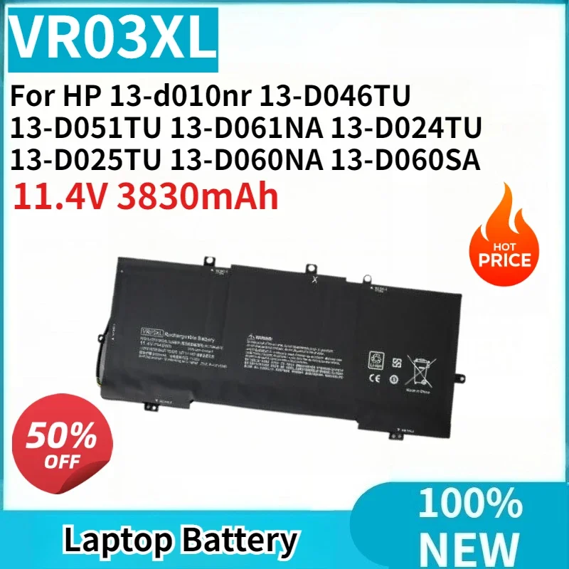 

New VR03XL Laptop Battery 11.4V 3830mAh for HP 13-d010nr 13-D046TU 13-D051TU 13-D061NA 13-D024TU 13-D025TU 13-D060NA 13-D060SA