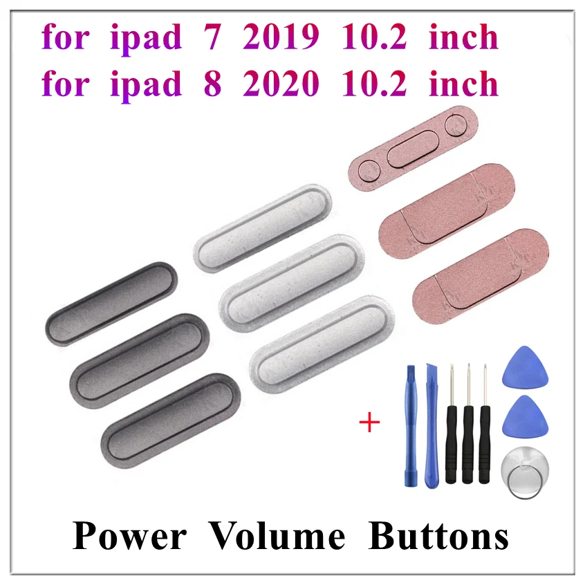 1Pcs Side Button Power Volume On Off Key Switch Buttons Replacement for iPad 7 7th 2019 8 8th 2020 10.2 Inch Repair Parts