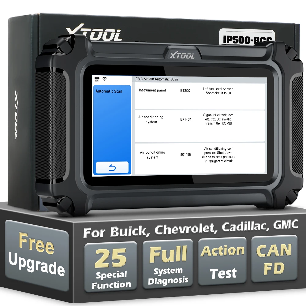 XTOOL IP500-BCC Active Test OBD2 Scanner,For Buick, Chevrolet, Cadillac, GMC ,25+Services ,Lifetime Free Update Scan Tool