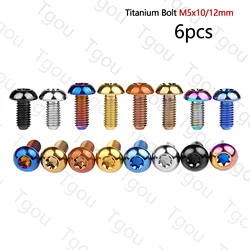 Tgou Titanium Bolt M5x10 /12mm Torx T25 Screw for Disc Brake Rotors Mountain Bike 6pcs