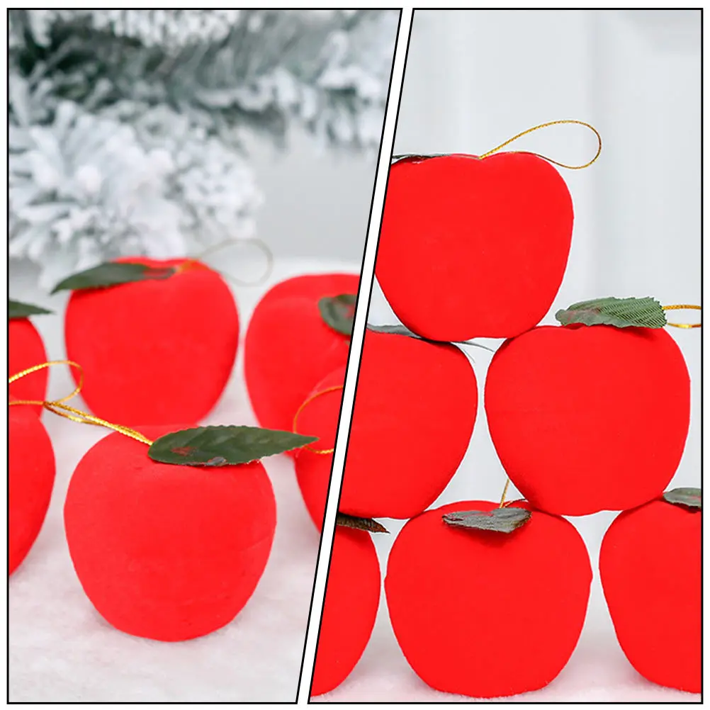 

18Pcs Christmas Hanging Ornament Red Apple Decor Pendant Xmas Tree Decoration Festival Party Adornments Festival Ornament