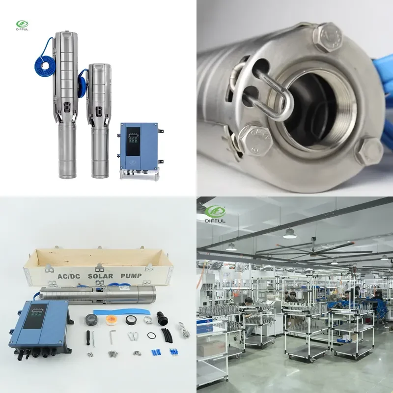 Difful 3hp solar AC/DC water pump Acdc solar submersible pump, solar water pump controller, AC/DC 2200w