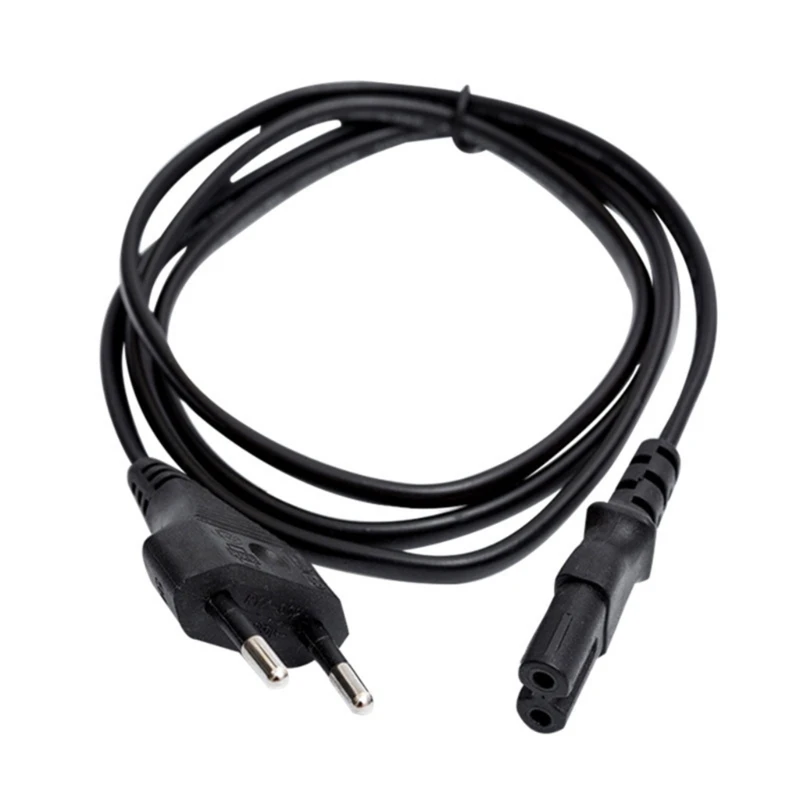 Reliable European EU 2Slot Power Cord EU TO C7 for European Travel Cord Wide Compatibility European Power Cord 118.11in