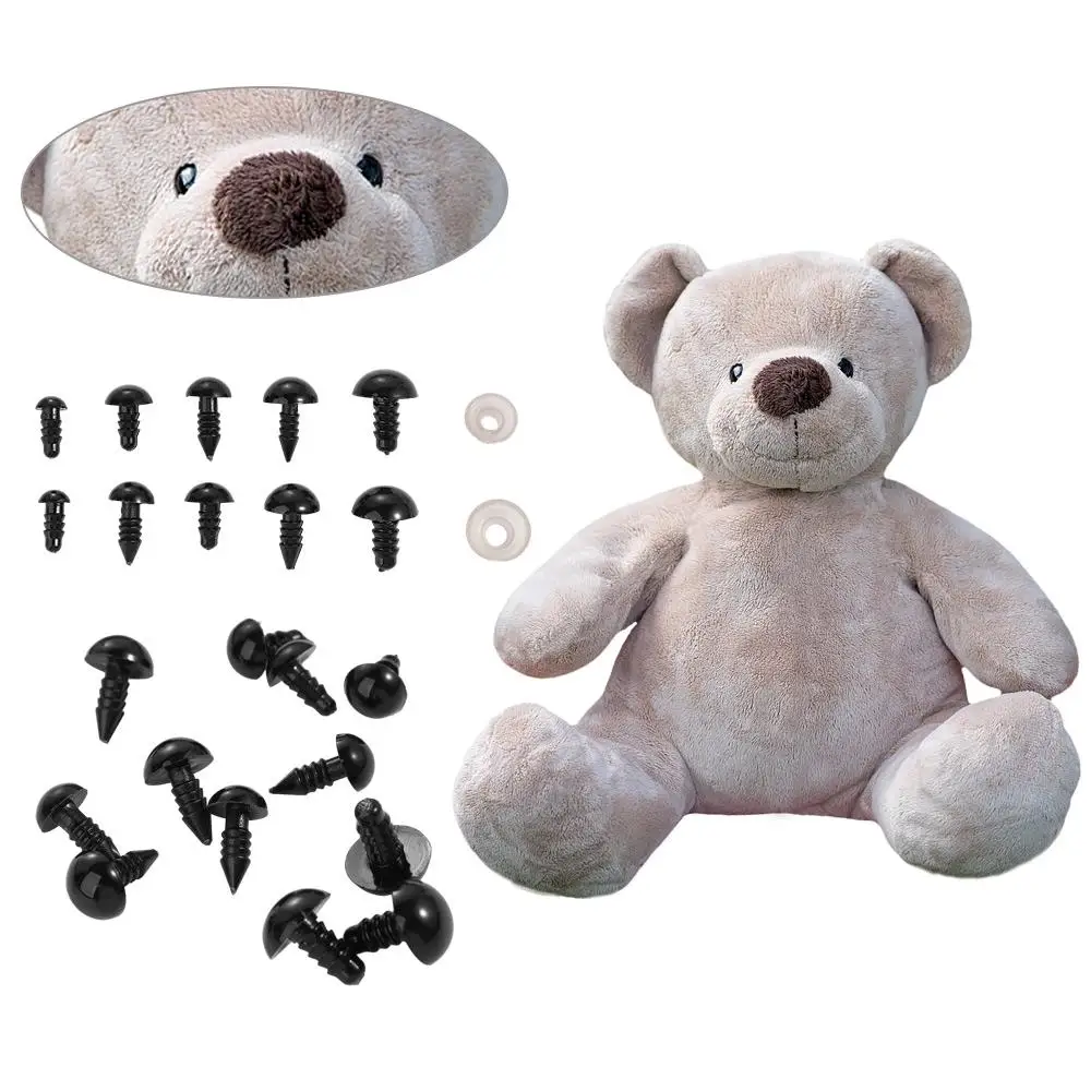 Oczy bezpieczeństwa DIY, w całości czarne, 6-12 mm, zabawne akcesoria, oczy do zabawek, oczy do lalek, akcesoria dla lalek, 10 mm