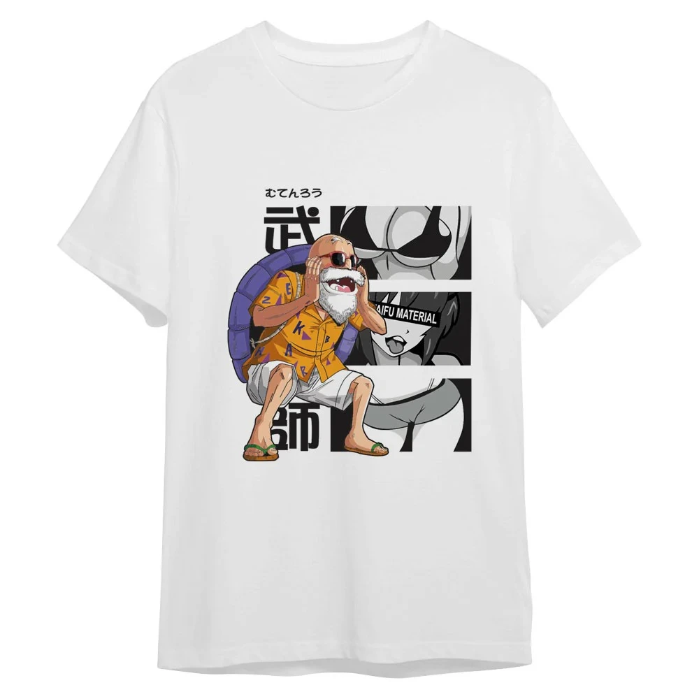 Dragon Ball Master Roshi Kame Sennin Japanese Anime Printing T-shirt Men's Clothing Women's T-shirt 2026 Summer Cotton T Shirt