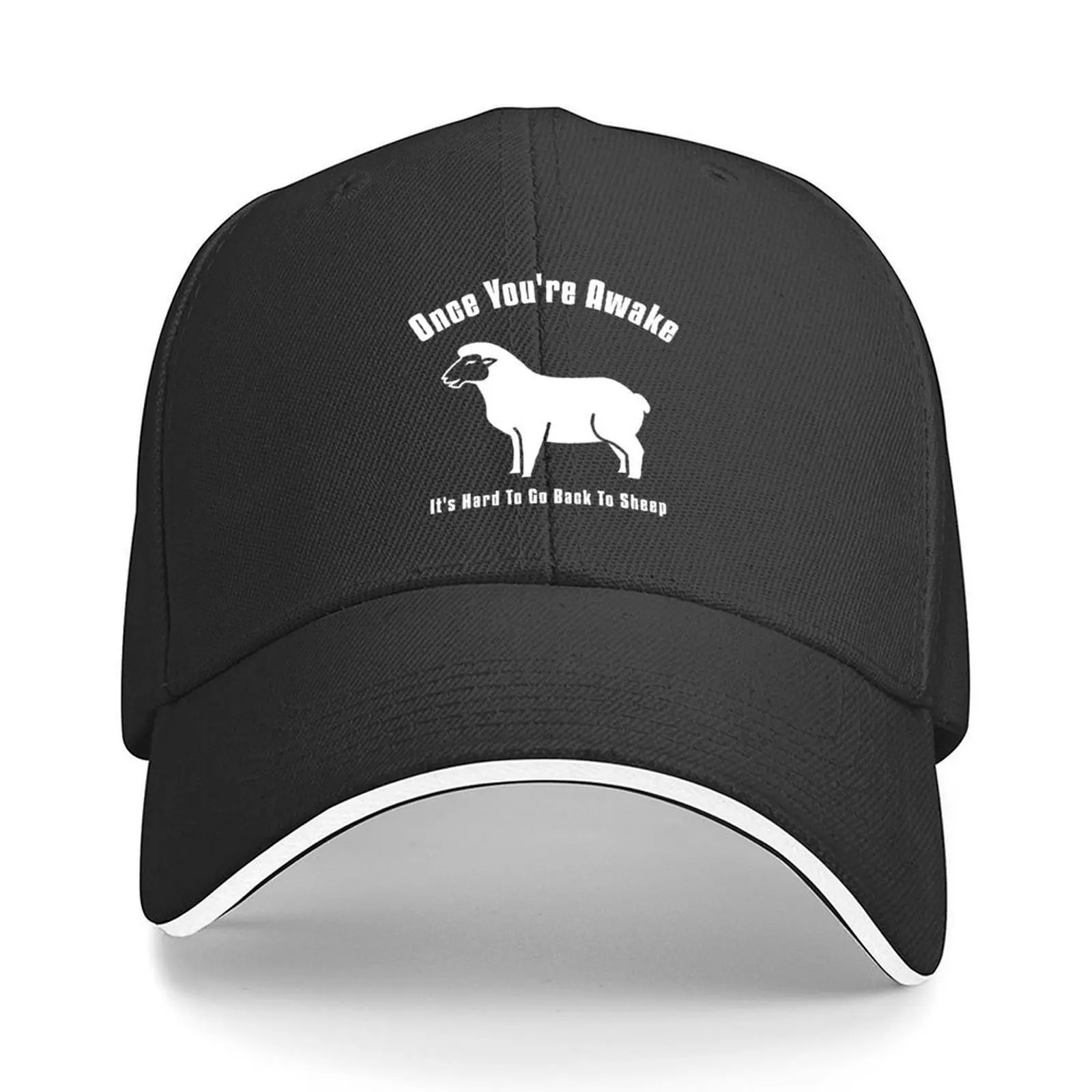 

Once You are Awake It is Hard To Go Back To sheep Baseball Cap Christmas Hat Designer Hat Hood Girl Men's