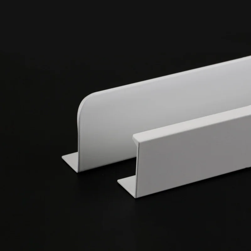 64mm-288mm Kitchen Cabinet Hidden Handles for Furniture Wardrobe Aluminum Alloy Drawer Knob Invisible Cupboard Door Handle White