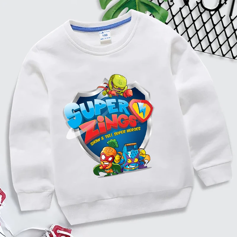 New SuperThings Sweatshirts For Children Cartoon Long Sleeve Tops Crew Neck Sweatshirts Autumn Kids Clothes Casual Pullovers