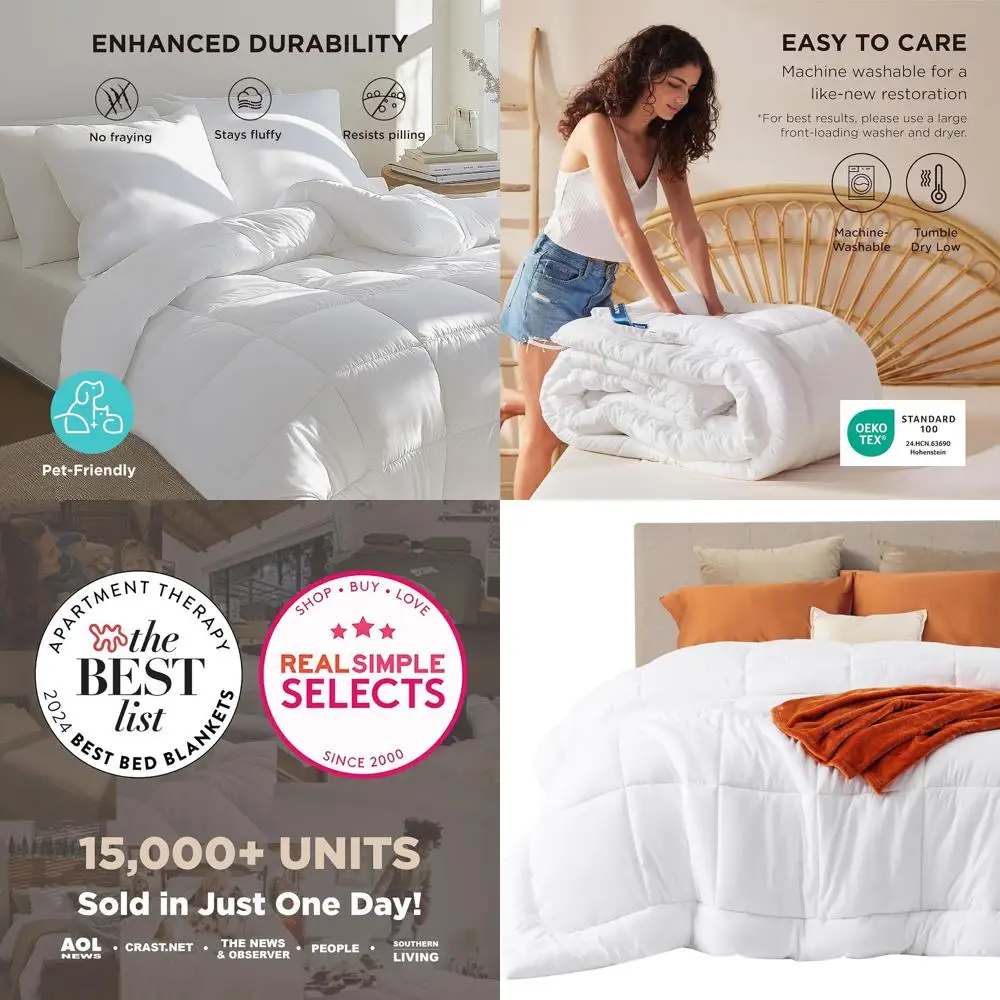 

Одеяло-вкладыш Comorter — стеганое одеяло Comorter размера King, всесезонное одеяло, альтернатива пуху GentleSot, с 8 креплениями, Gits or