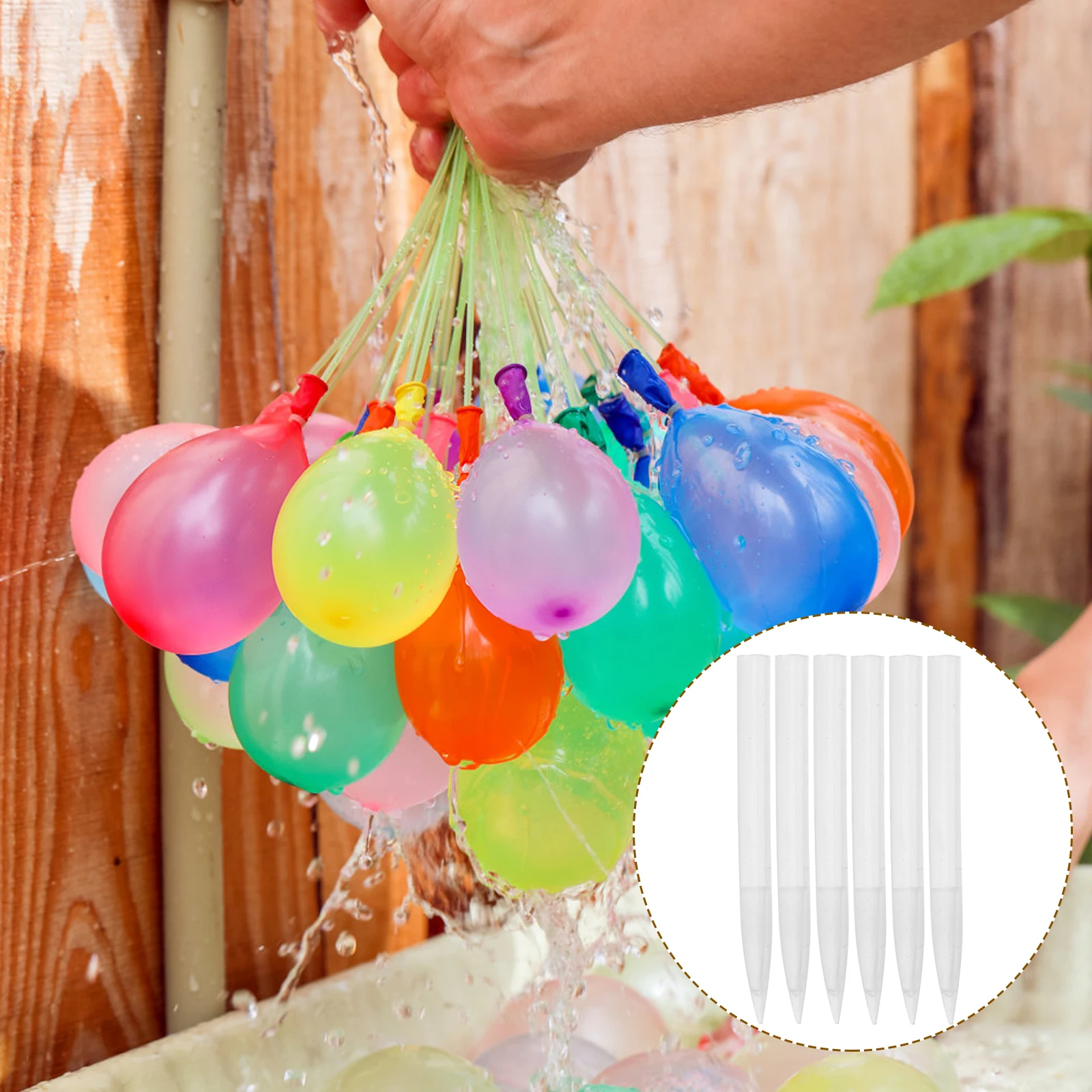 

100 Pcs Water Balloon Accessories Tying Suite Installation Tools White Supplies Equipment