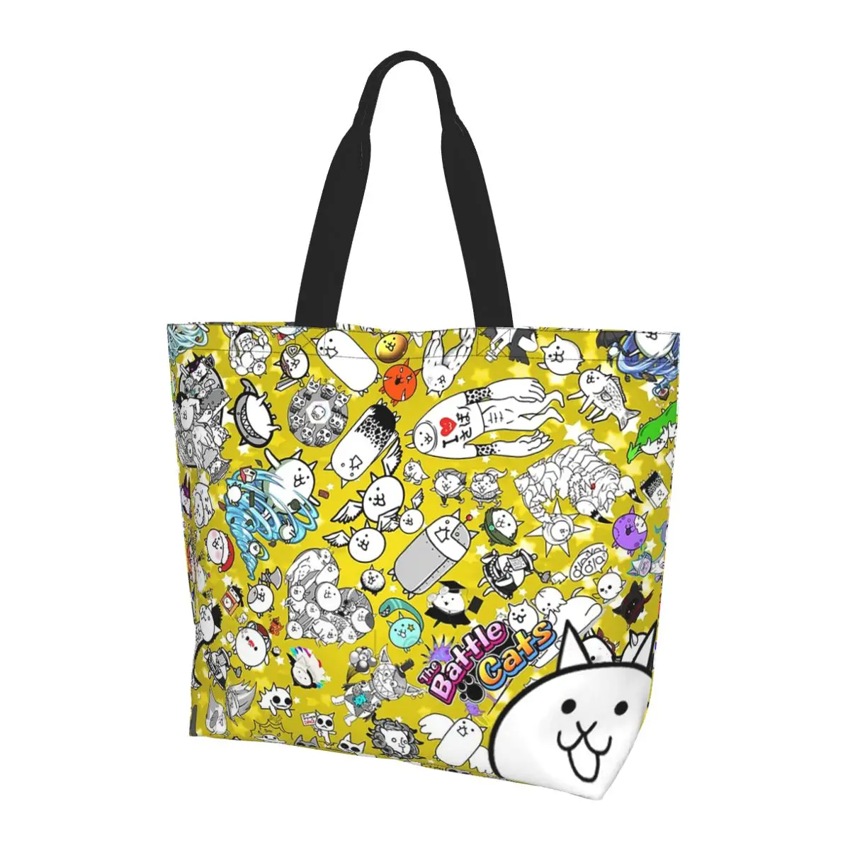 

Battle Cats Shopping Tote Bag Canvas Large Capacity Shoulder Bags Shopper Grocery Handbag for Women