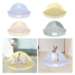 Medium Rabbit Litter Box Mini Pet Urinary Bowl Bunnies Corner Toilet Box for Hamster Dragon Cat Guinea Pig Dutch Pig Supplies