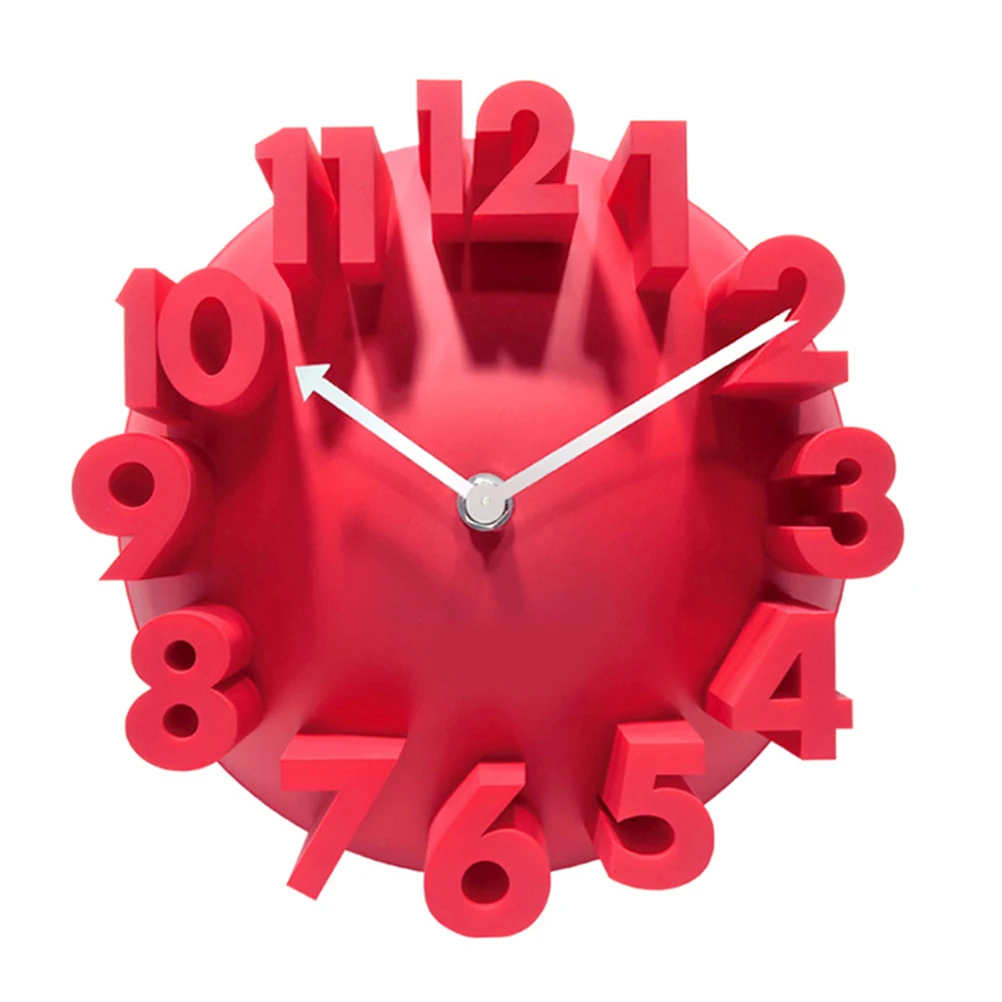 

Wall Clocks for Living Room Art Hanging Decor Large Display Red