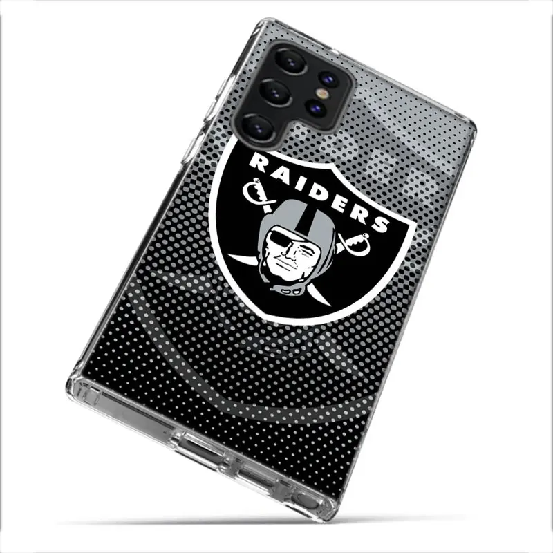 Oakland Raiders Clear Phone Case For Samsung Galaxy S21 S20 S23 FE S24 S22 Ultra Capa S10 S9 S8 Plus S10E Cover Shell Coque