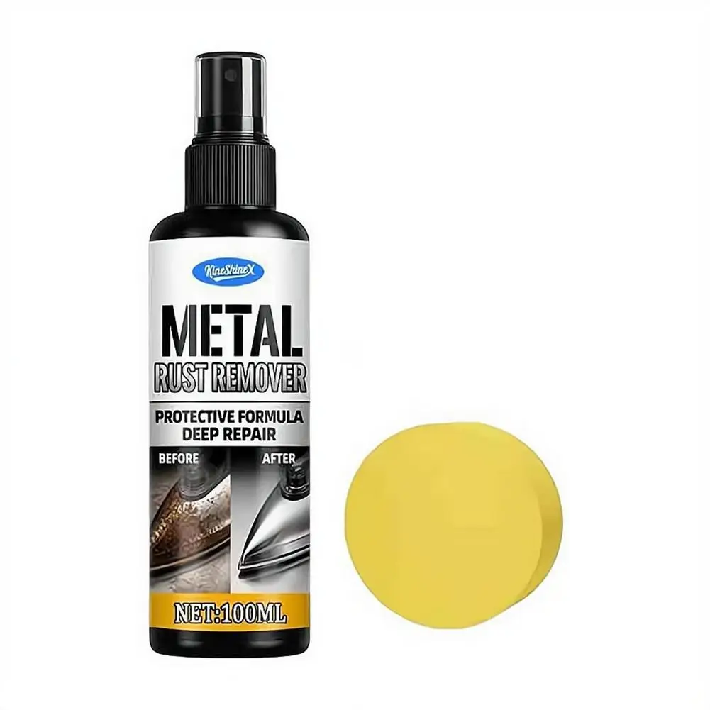 50/100ml Iron Plate Rust Remover Spray Metal Polishing Cleaner Anti-Oxidation Stain Removal for Household Metal Cookware Kettle