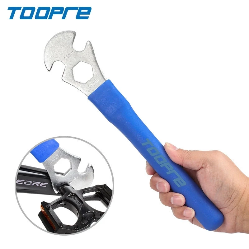 TOOPRE-Bicicleta Chave Remoção Pedal, Road Bike Pedais, Spanner Instalação, Bicicleta Ciclismo Repair Tool, 15mm