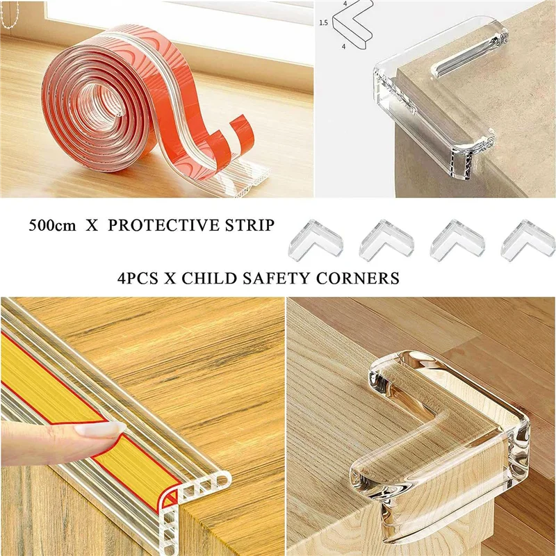 

WOWFU-1Set Protectors For Corners And Edges Drink Protects Corners And Edges Corners And Edges Transparent B