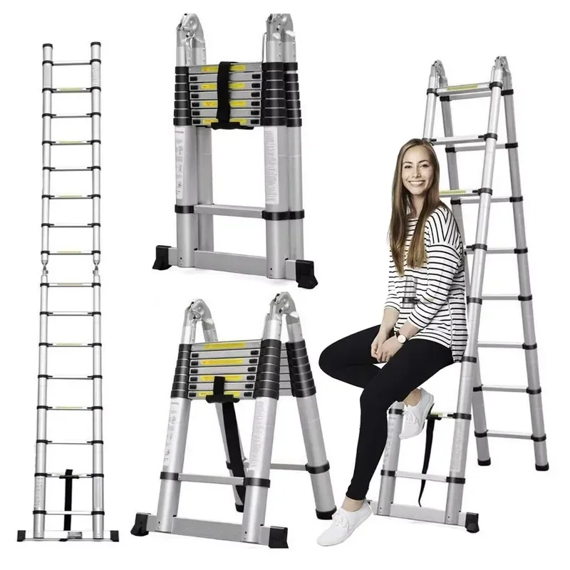 Lightweight Aluminum Ladder Affordable Work Tool Stairs for Home and Professional Use Durable and Portable Design