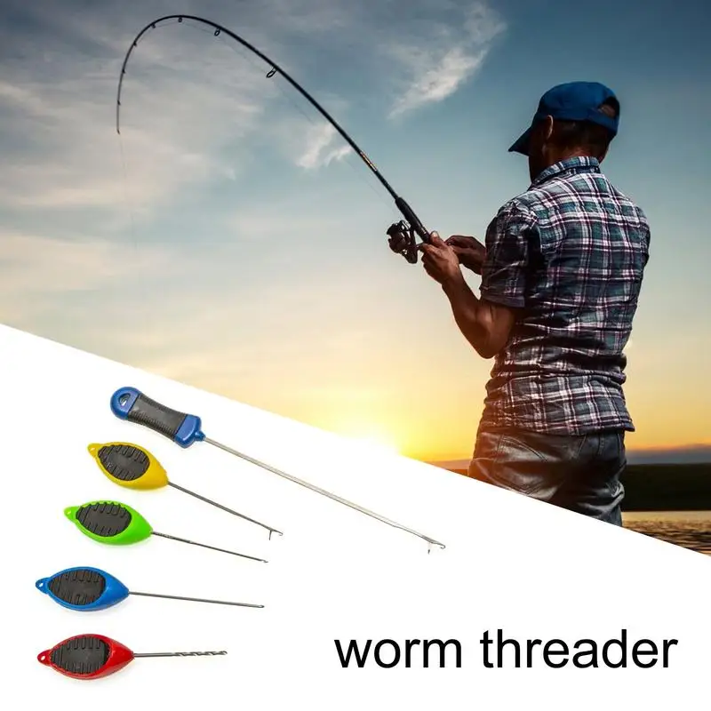 Bait Rigging Needles Fish Drill Tackle Baiting Rig Tool Carp Fishing Tackle Kit Worm Threader Fishing Needle Fishing Bait Hook