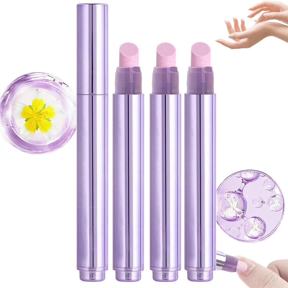 1/3Pcs 3in1 Cuticle Oil Pen Cuticle Pusher Nail Pen Dead Skin & Cuticle Remover Pen Nail Oil Pen with Quartz Tip for Nails Care