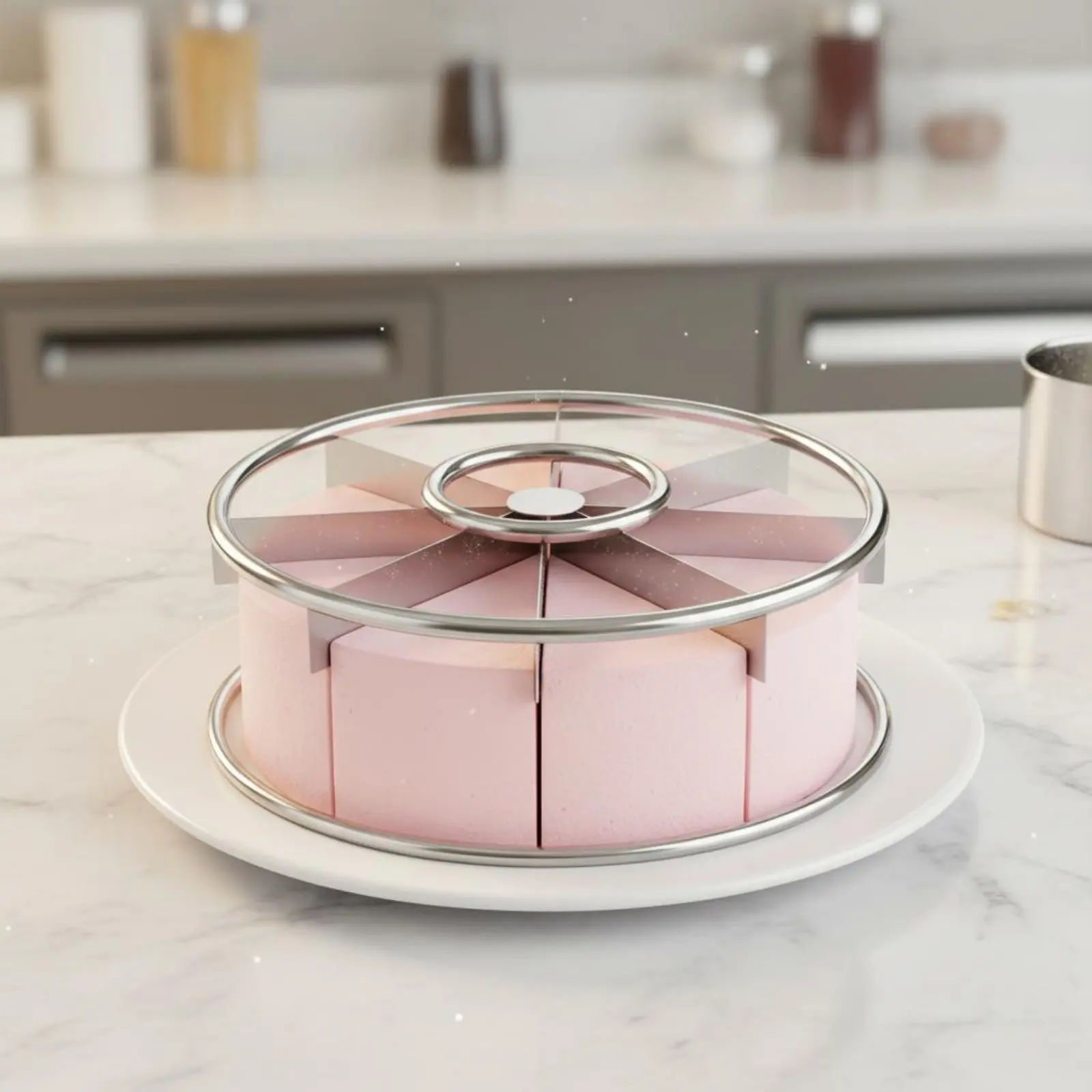 Picture 4: 8 Slice Cake Divider Perfect Portions Equal Portion Cake Cutter Round Pie Portioner Versatile Baking Tool for Pastry Chefs
