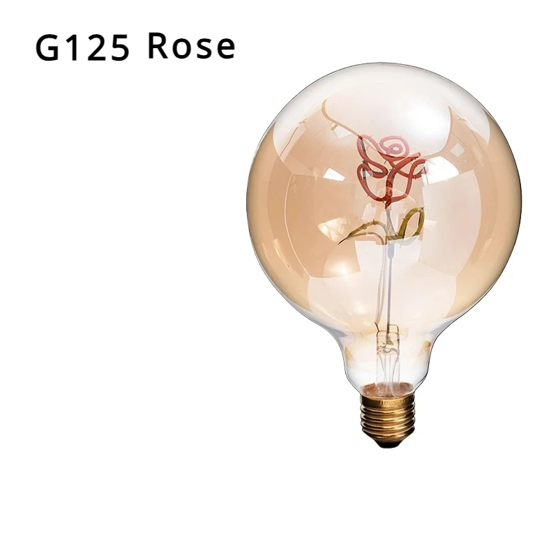 Imagem -04 - Luz Criativa Personalizada Dimmable Lâmpada de Edison Lâmpadas Decorativas Amarelas Quentes Rosa E27 4w 220v 4.2v 5v G125