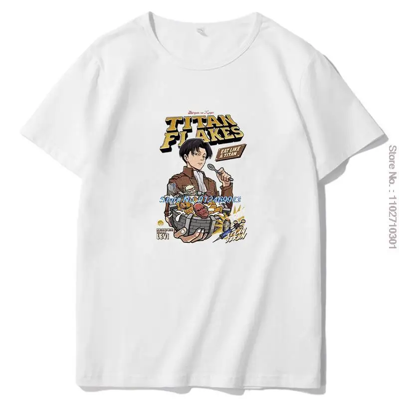 Attack On Titan Flakes Anime Classic Graphic T Shirts Oversize Short Sleeve t-shirts Summer Harajuku Streetwear Mens Clothes