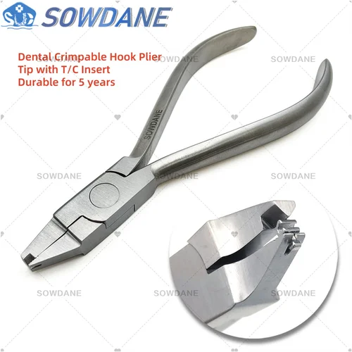 Imagen 1 del producto Alicates de prensado de ortodoncia Dental, alicates de gancho prensables, alicates de colocación de gancho, tipo Universal, instrumento de dentista de acero inoxidable