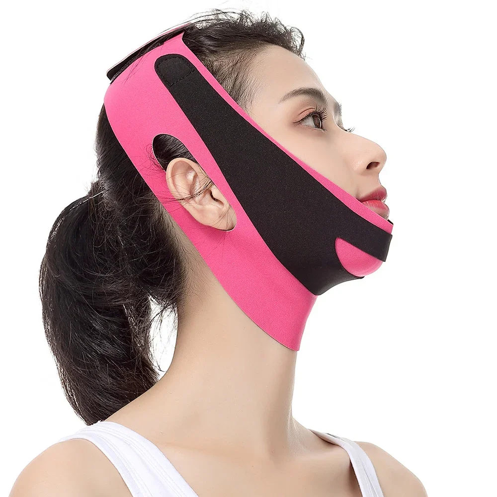Gezicht Afslanken Bandage V Lijn Facial Shaper Elastische Dubbele Kin Remover Lift Up Riem Gezicht Massager Vrouwen Riem Huid Schoonheidsverzorging