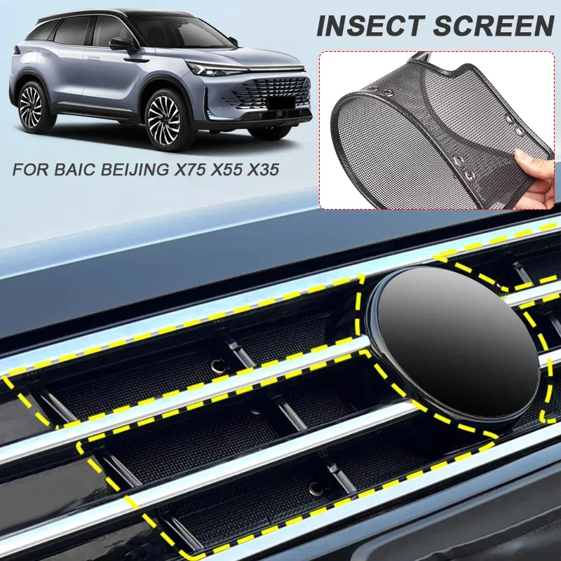 4PCS Car Insect-proof Air Inlet Protection Cover Airin Insert Net External Accessories For BEIJING BAIC X75 X35 X55 2021-2026