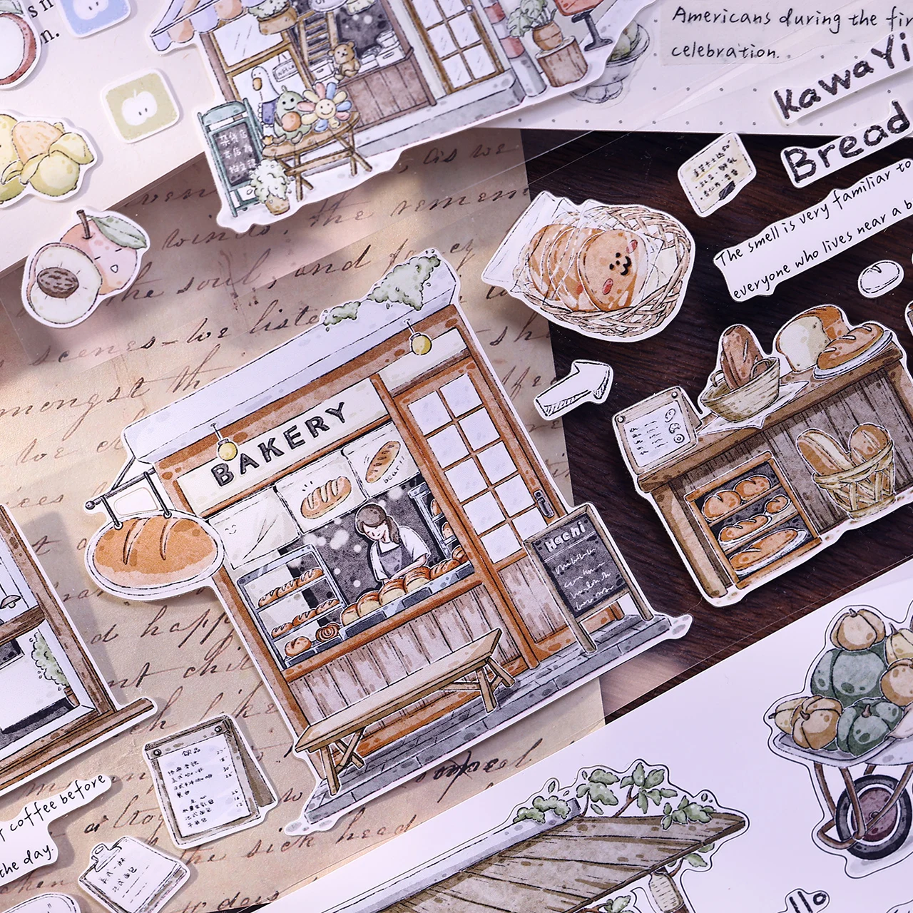 Washi Pet Tape Roll New Everyday Light Retro Salt PET Synthetic Paper Die Cut Journal Xiao Bai Jia