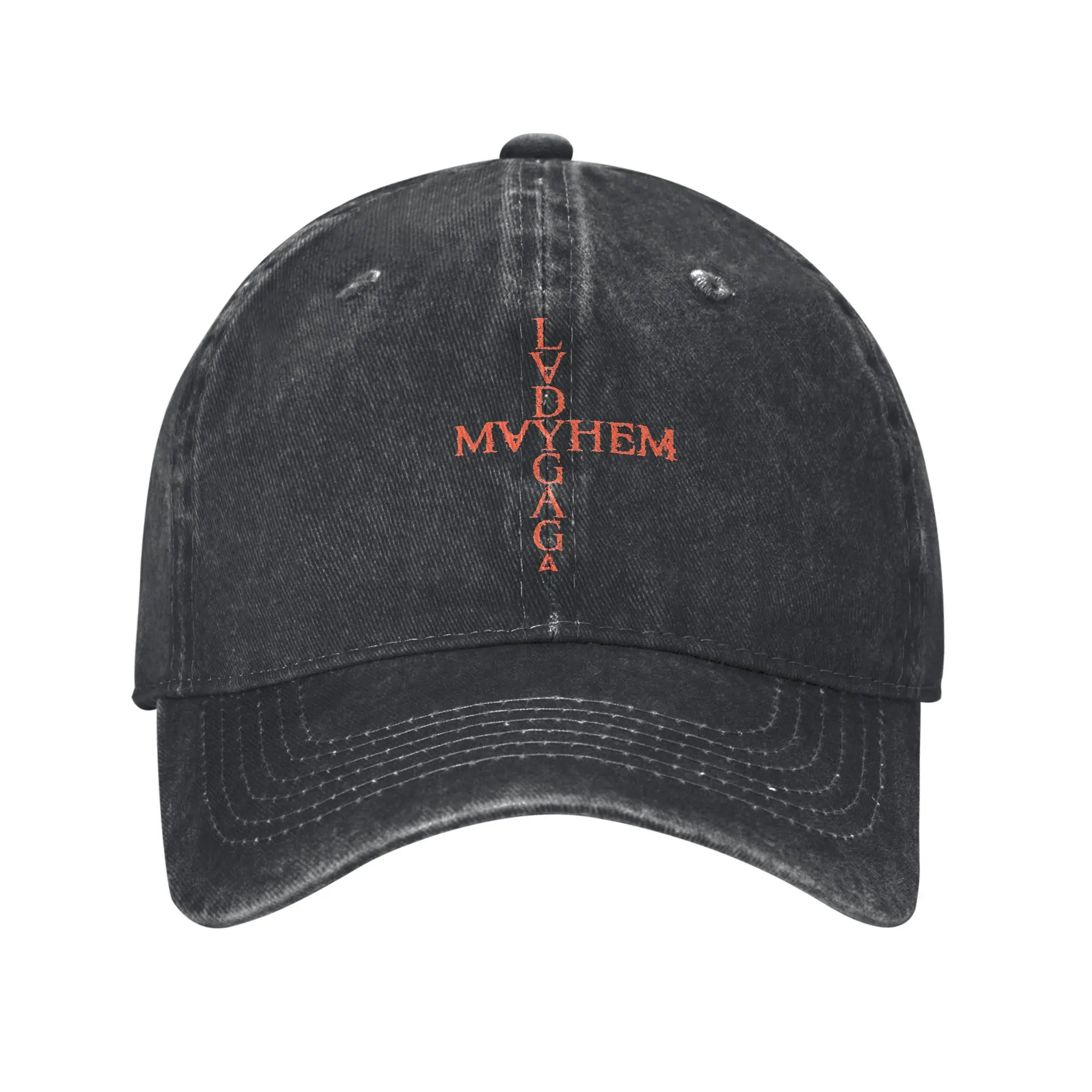 Casual Lady Gaga Mayhem 2025 New Album Baseball Cap Distressed Denim Washed Snapback Cap  Outdoor Activities Adjustable Caps Hat