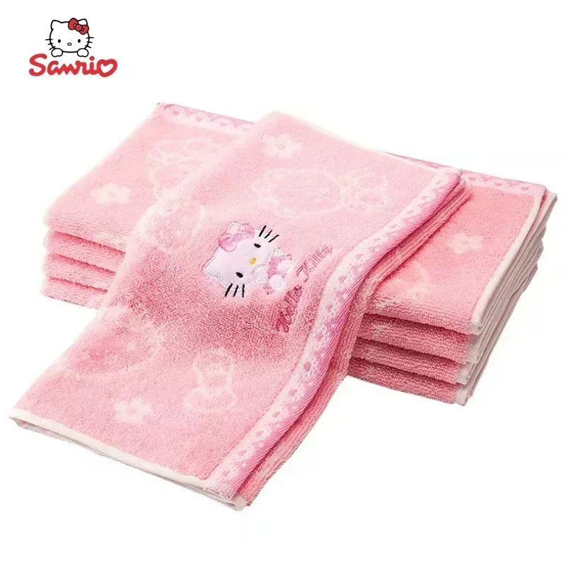 Hello Kitty animation peripheral creative Girls heart absorbing water face toalla kawaii de algodón puro para niños, venta al por mayor