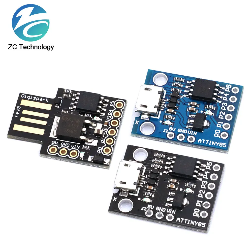 official Blue Black TINY85 Digispark Kickstarter Micro Development Board ATTINY85 module for Arduino IIC I2C USB