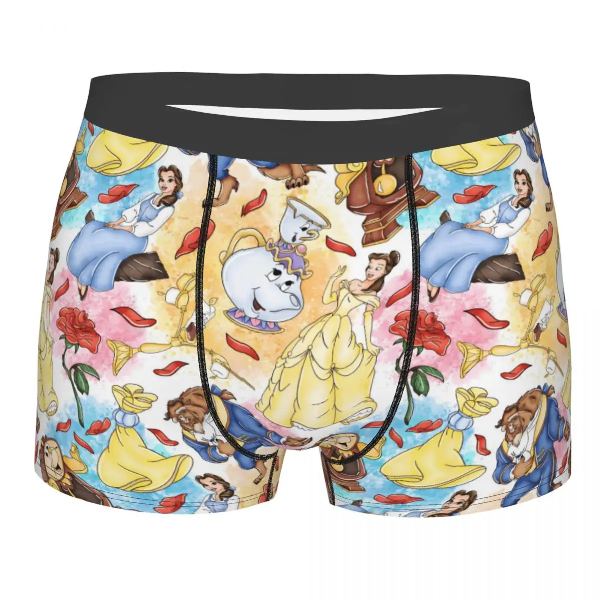 

Пользовательские шорты-боксеры «Красавица и чудовище» для Homme, нижнее белье с 3D принтом, трусы, дышащие трусы