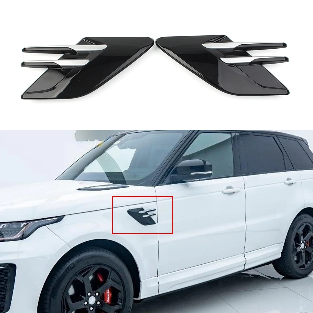 2Pcs Side Fender Vent Grille Trim For Land Rover Range Rover Sport L494 2018 2019 2020 2021 2022 Car Accessories