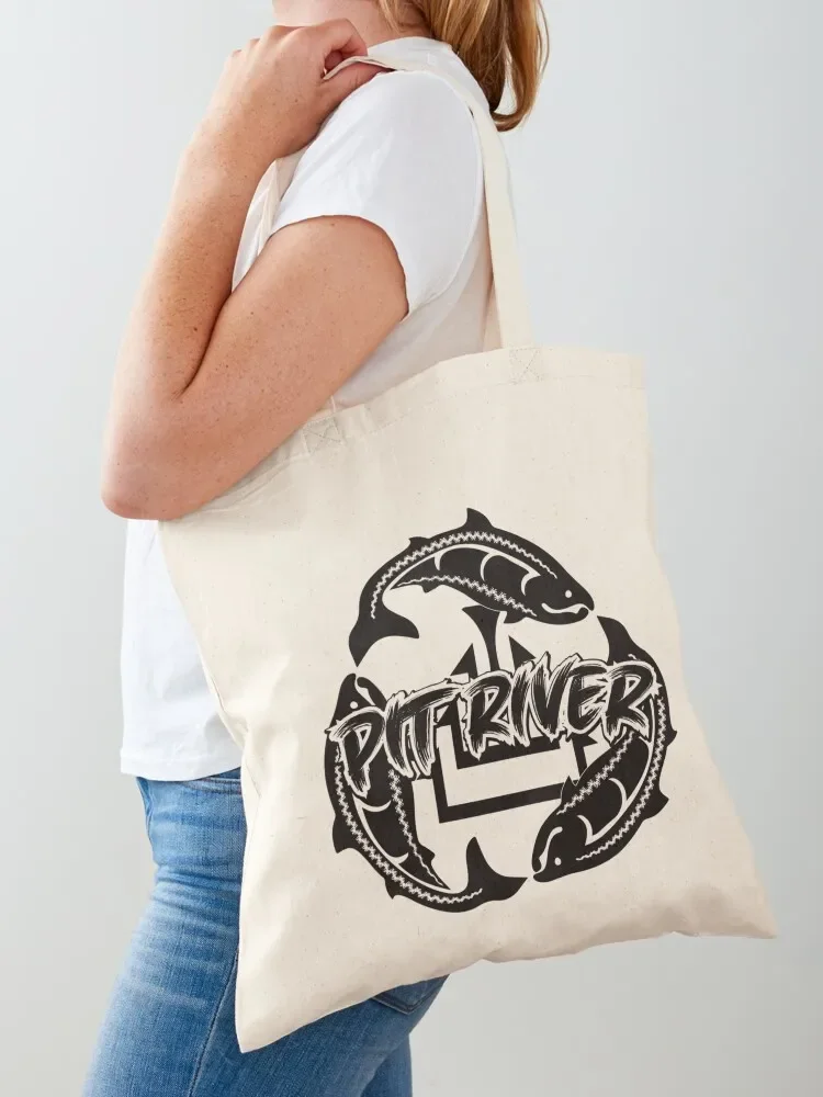 Pit River Salmon Design Tote Bag tote bags men tote bag shoping bag Beach