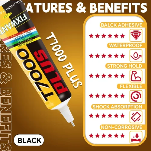 Imagen 2 del producto T-7000 actualización contacto negro teléfono móvil tableta reparación adhesivo fuerte T7000 PLUS pegamento 15ML 50ML 110ML con salida de aguja fina