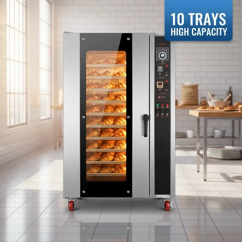 10 Tray Electric Convection Oven Large Capacity Hot Air Circulation Bread Maker Commercial Baking Equipment for Restaurant