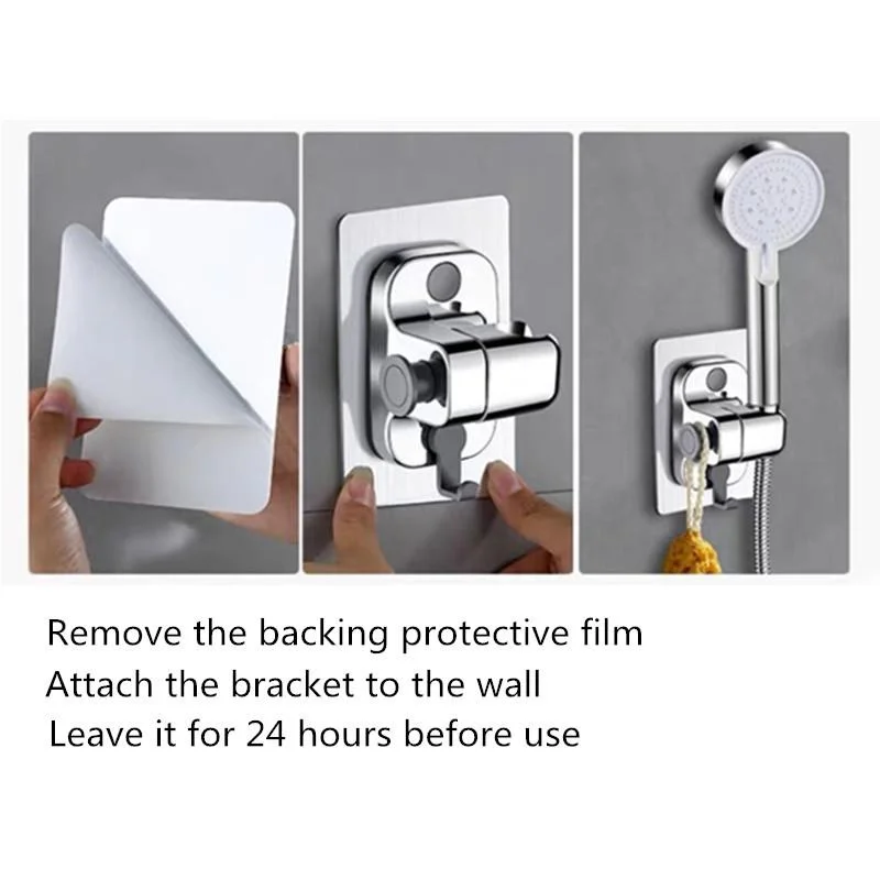Universal Shower Head Holder Adjustable Shower Wand Holder Wall Mount Bracket Bathroom Accessories