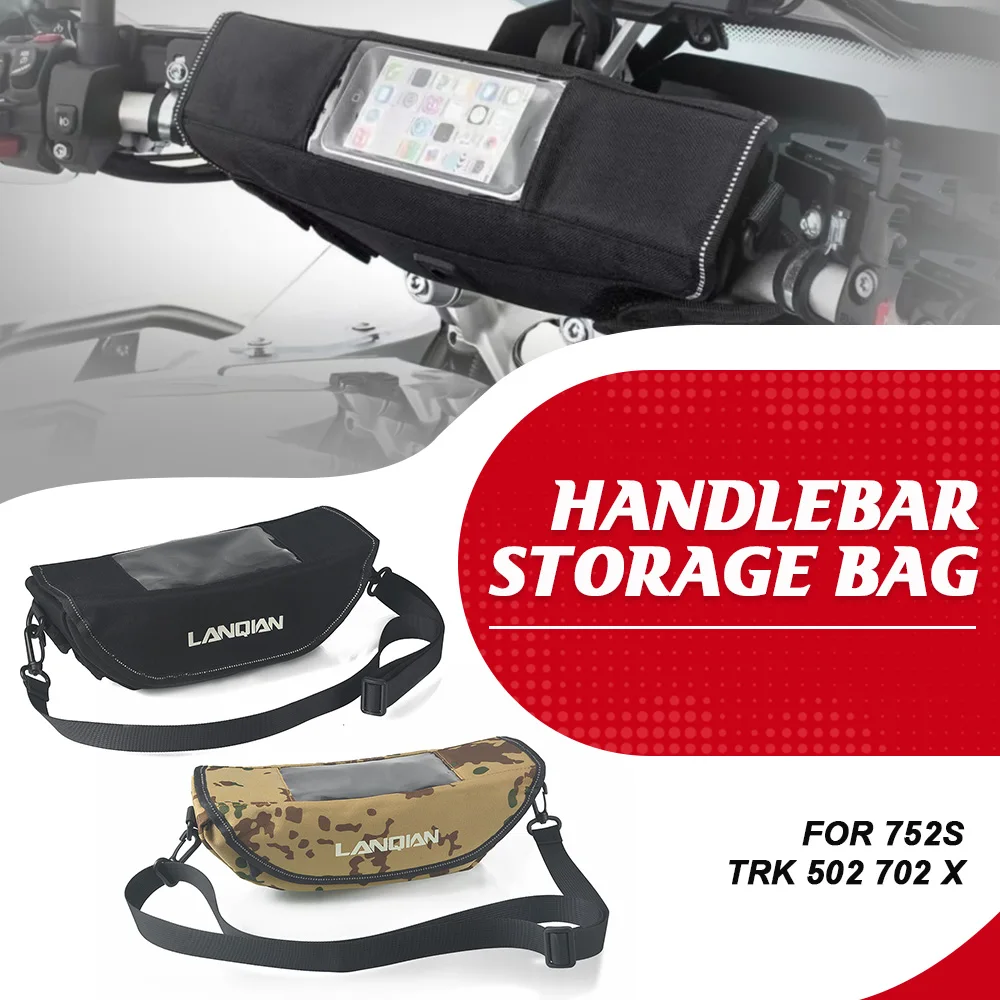 

Universal Motorcycle Handlebar Bag with Touchscreen Phone Storage Bag For BMW R1200GS R1250GS Suzuki Kawasaki Z800 Z900 Z500
