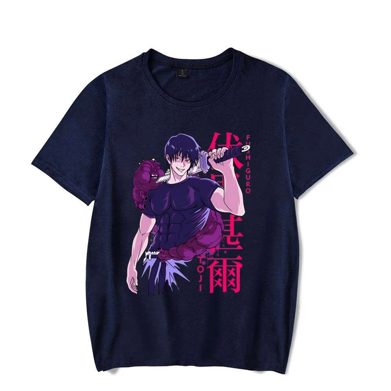 New Anime Fushiguro Toji Print T Shirt Cool Summer Casual Short Sleeve Unisex Fashion Loose T Shirts