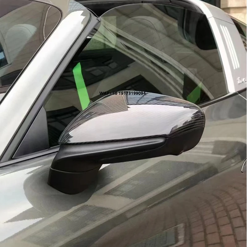 

Dry Carbon Fiber Side Mirror Cover Cap Housing Shell Replacement Body kit for Porsche Taycan GTS Cross Turismo 4 Doors Turbo S