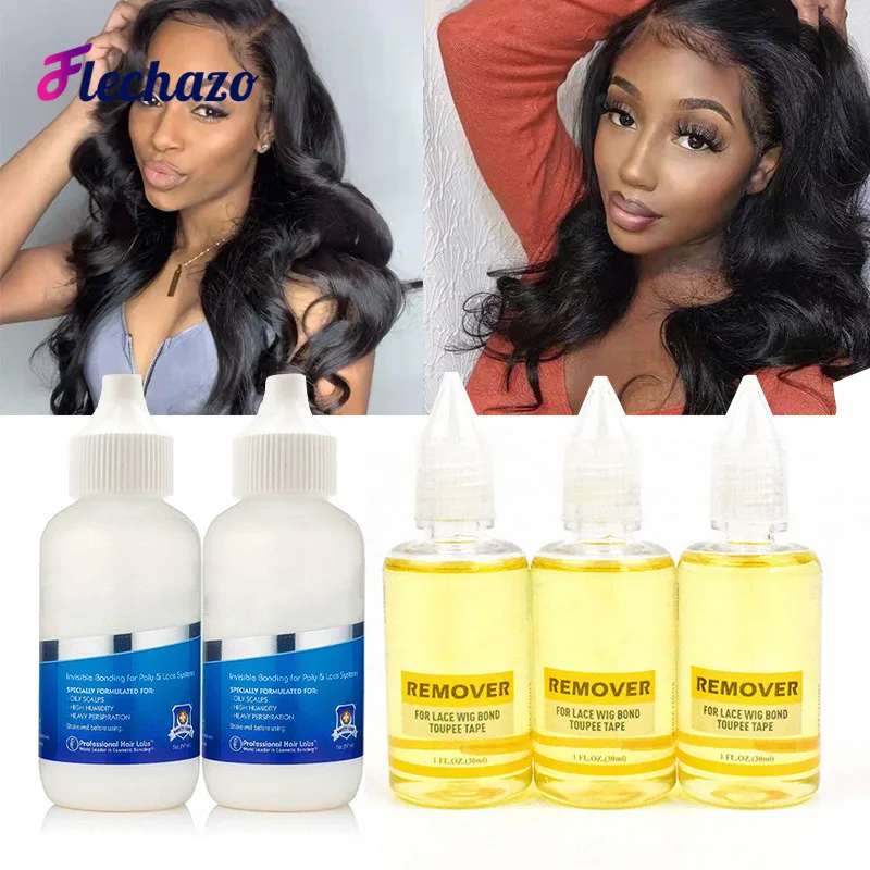 

Wig Adhesive and Glue Remover Set Waterproof Hair Replacement Bonding Glue with Remover for Lace Front Wig Toupee Hairpieces