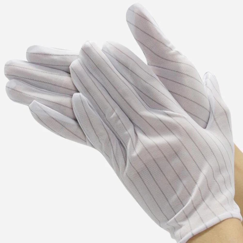 10Pair Anti-Static Gloves Smooth Soft Dacron Work Gloves with Fine Craftsmanship for Factory Workshop Employee Safety