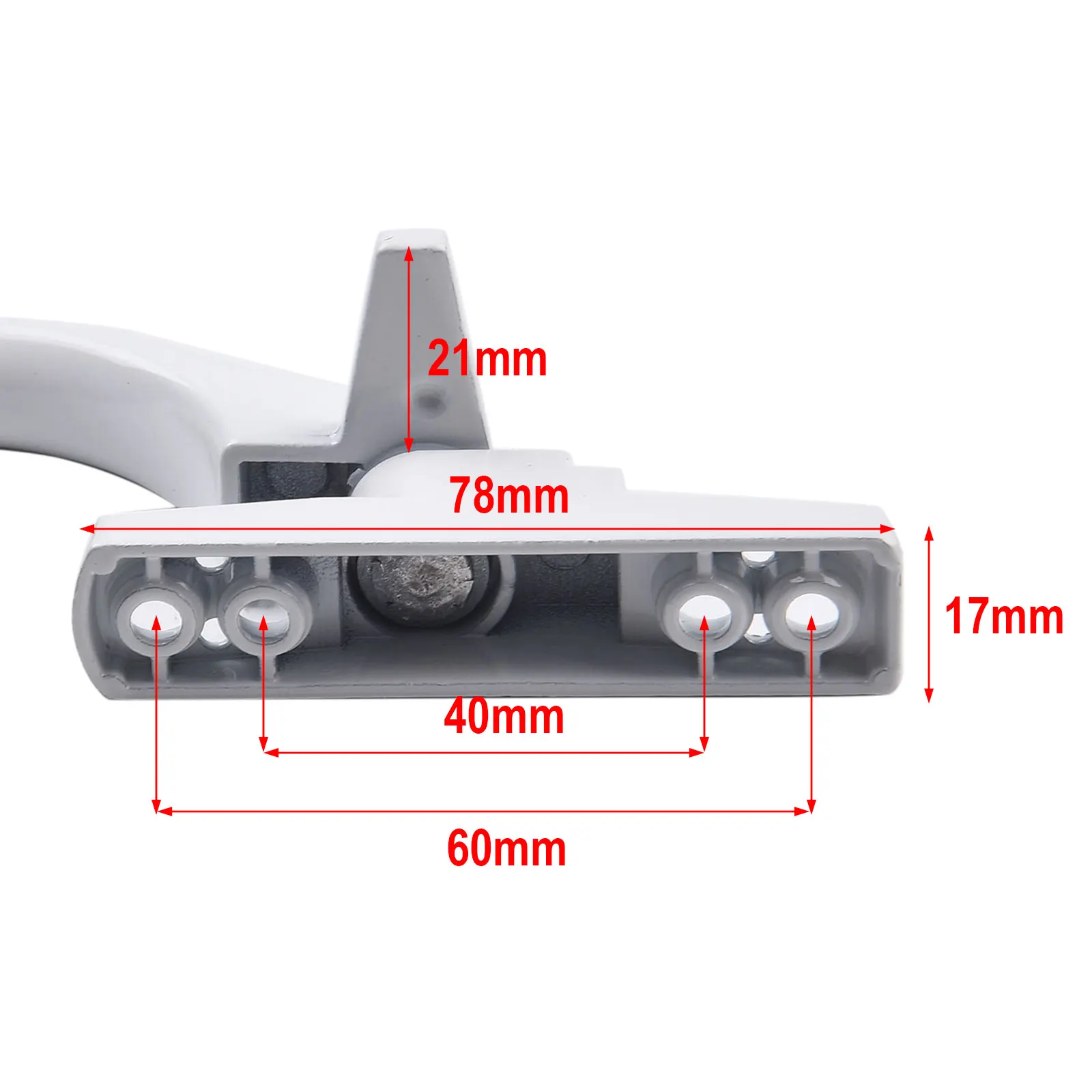 Handle For Window Left Right Hand Aluminum Alloy External Flat Handle For Window Durability And Practicality Window Hardware