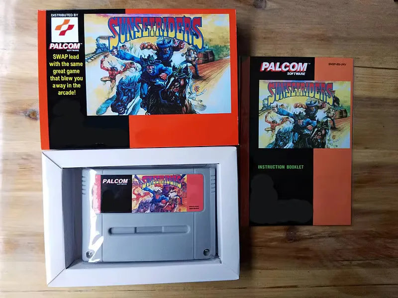 

16-битные игры ** Sunset Riders (версия UKV PAL!! Коробка+Руководство+картридж!! )