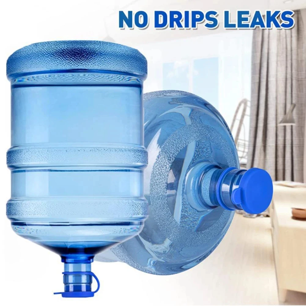 5Pcs Silicone Water Jug Lids Leak Proof Sealing Covers Replacement Cover Drinking Water Bucket Cap Barreled Water Bottle Lids